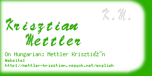 krisztian mettler business card